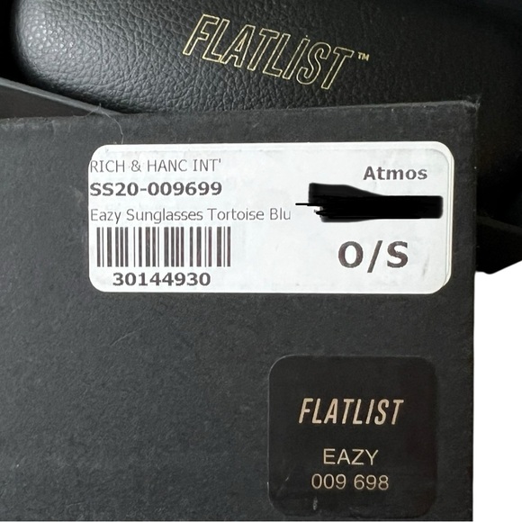 🌻NEW w/tags Flatlist Eazy Brown Tortoise Blue Tint Eyewear | Atmos - Picture 12 of 12